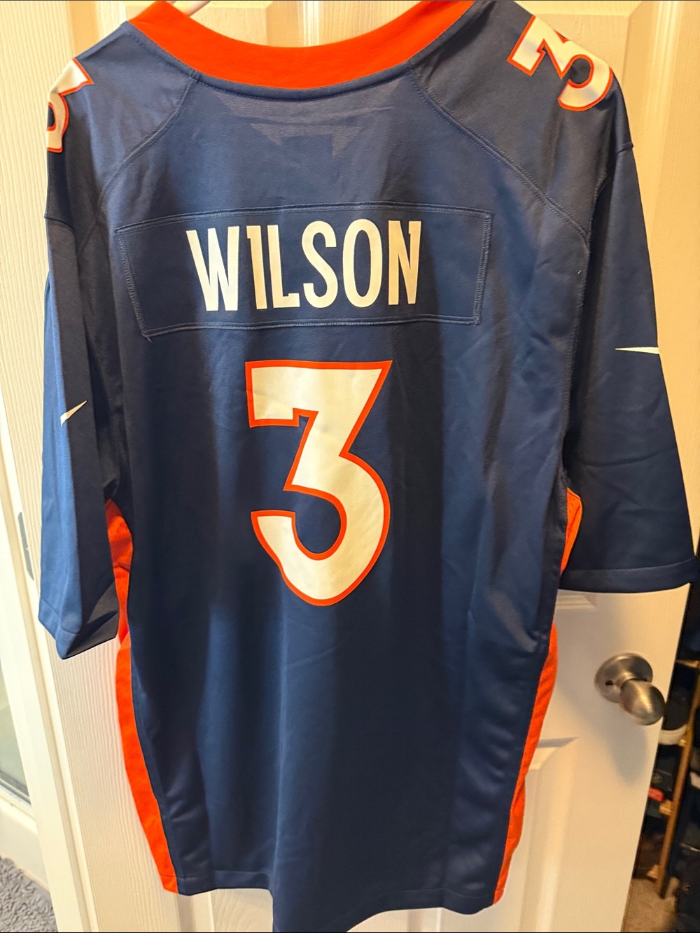 NFL Denver Broncos Navy and Orange #3 Jersey - Picture 4 of 5